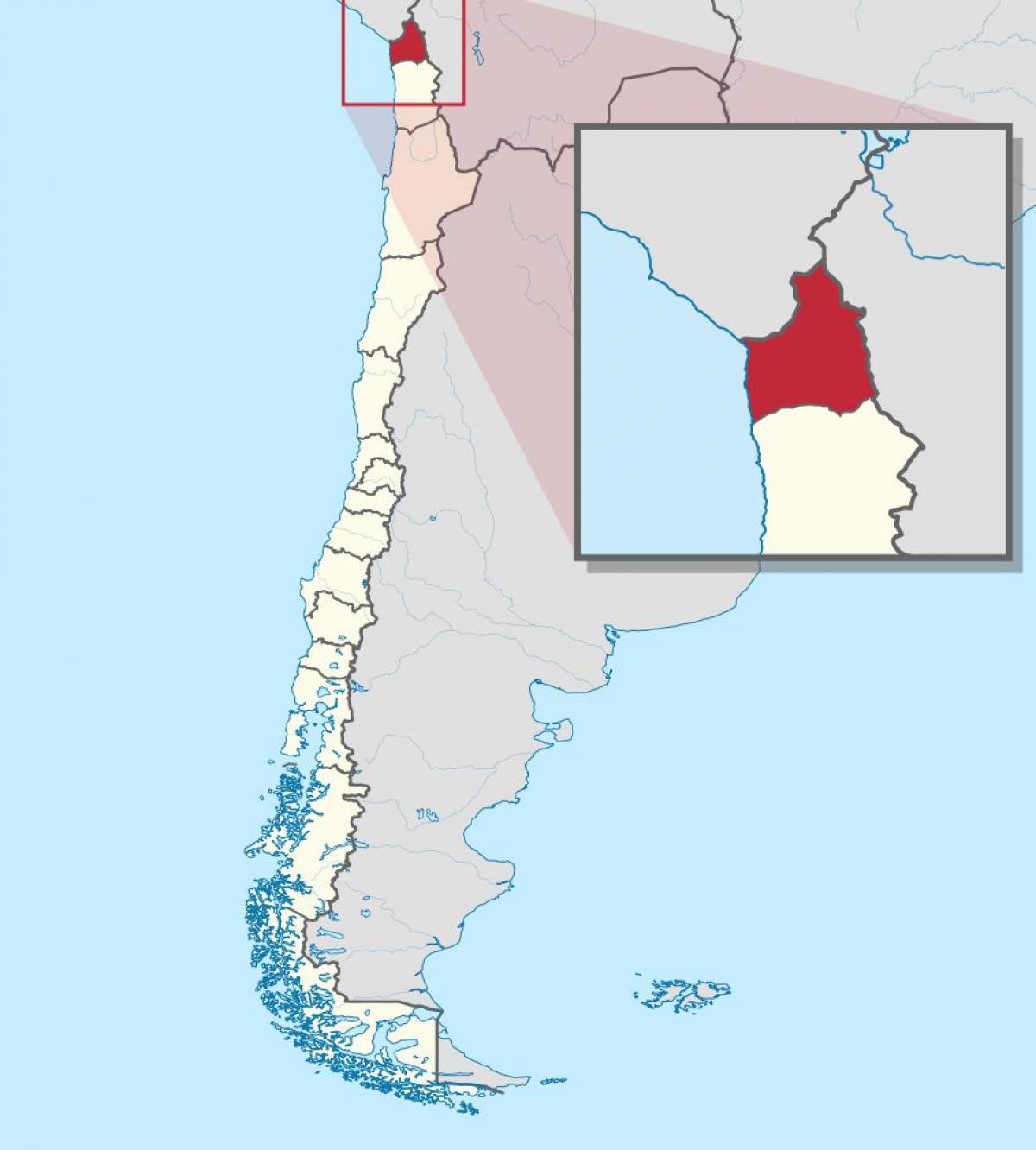 Mapa de arica Chile