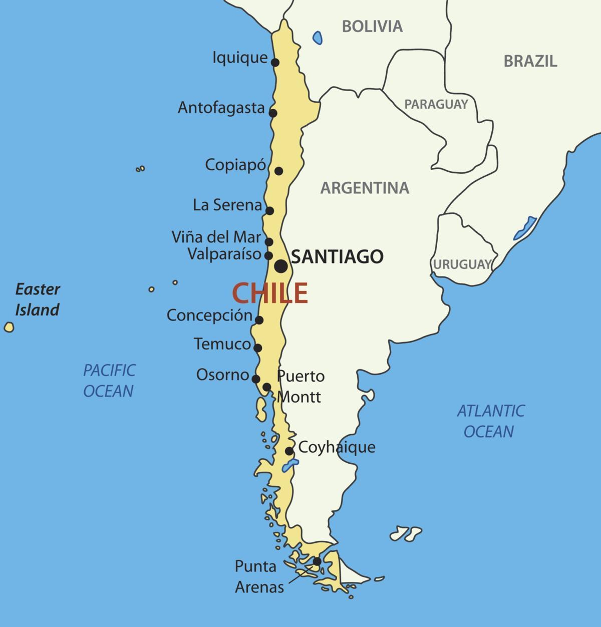 Mapa de Chile país