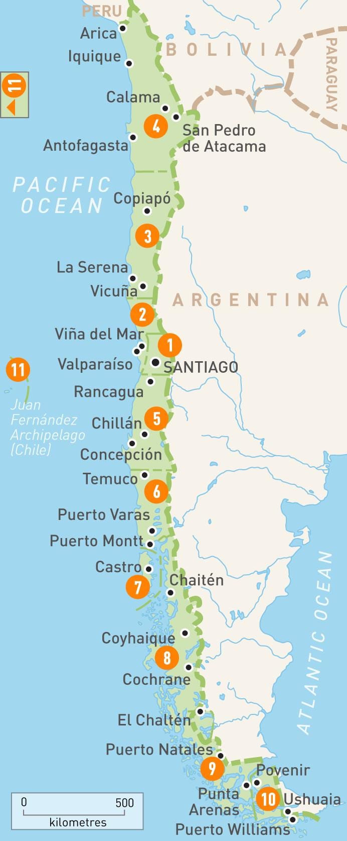 Chile provincias mapa
