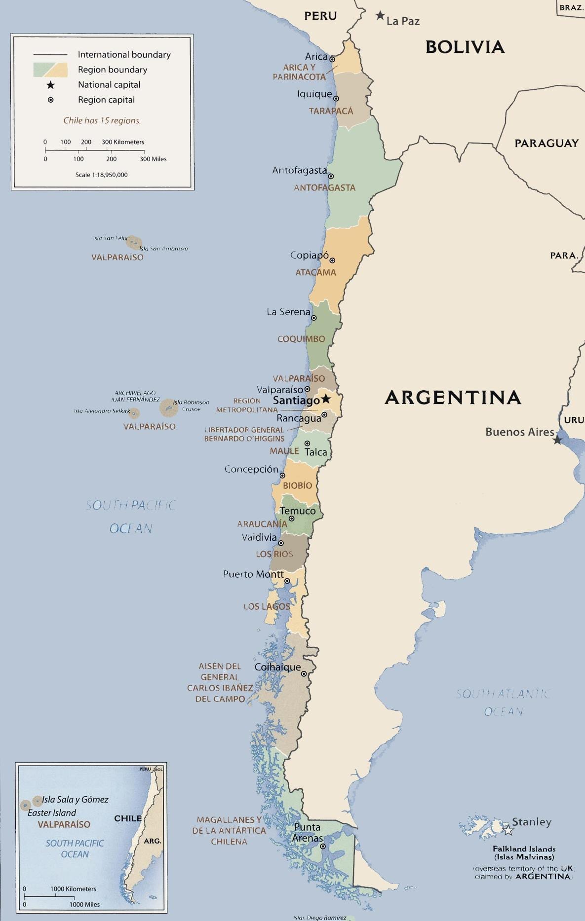 Mapa de política Chile