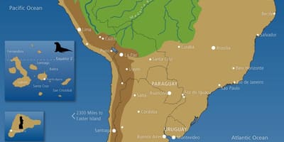 Mapa de Chile cordilleira dos andes