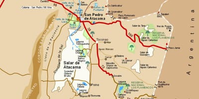 Deserto de Atacama Chile mapa
