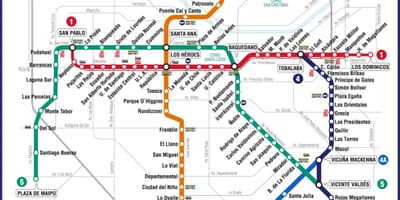 Mapa de Chile metro