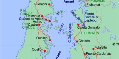 Mapa de chiloe Chile