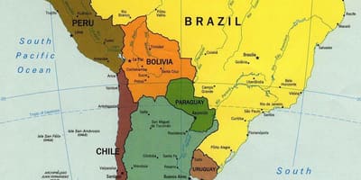 Mapa de localizar Chile
