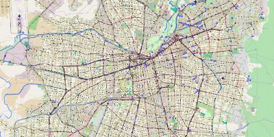 Mapa da cidade de santiago de Chile