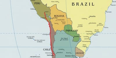 Mapa do norte de Chile