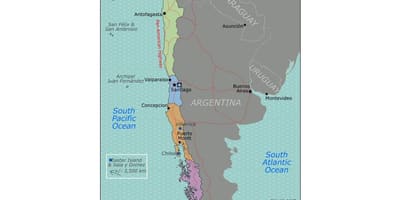 Mapa de valdivia, Chile
